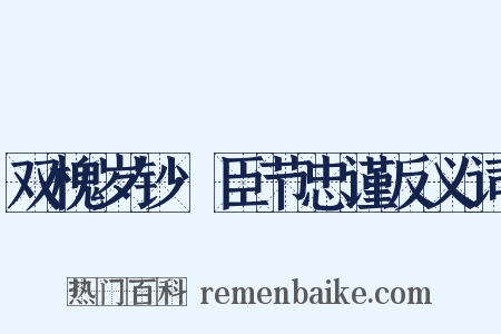 双槐岁钞·臣节忠谨反义词是什么意思的图片